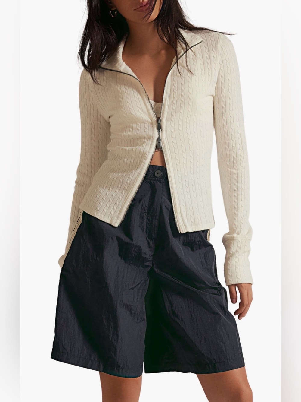 We the Free brunch girl zip up cardigan